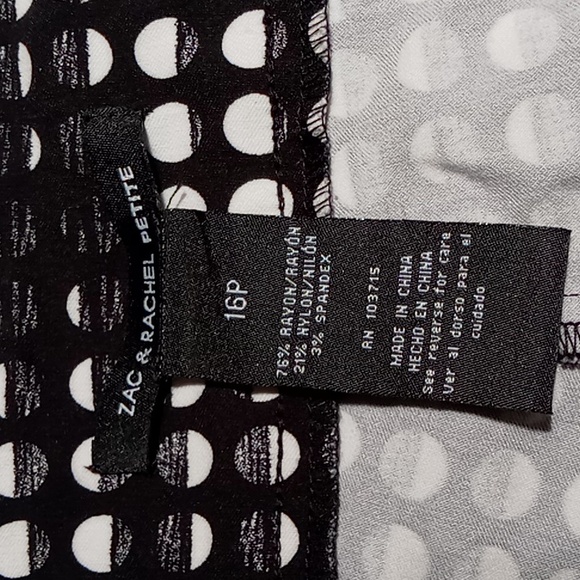 Zac & Rachel Golf/Tennis Skort Black/White Circles Size 16 Petite - Picture 5 of 11